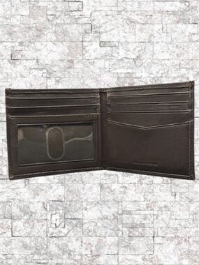 NEW NO TAG GENUINE LEATHER BIFOLD BROWN WALLET - MADE IN INDIA